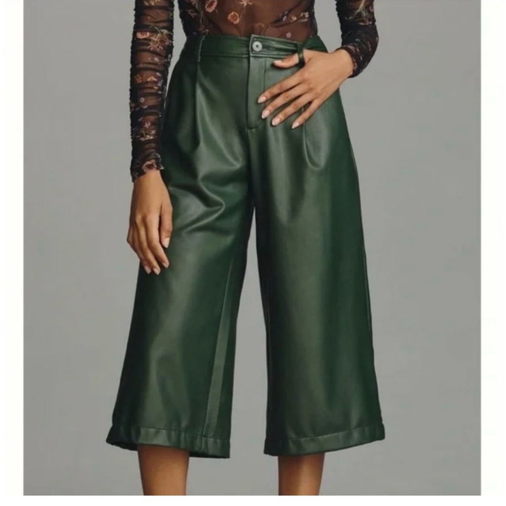 By Anthropologie NWT Green Culottes